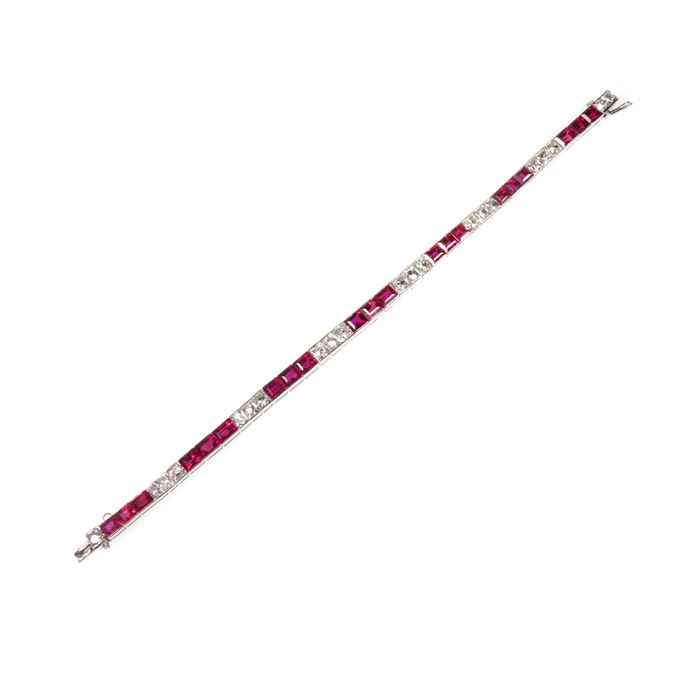   Boucheron - Ruby and diamond line bracelet | MasterArt